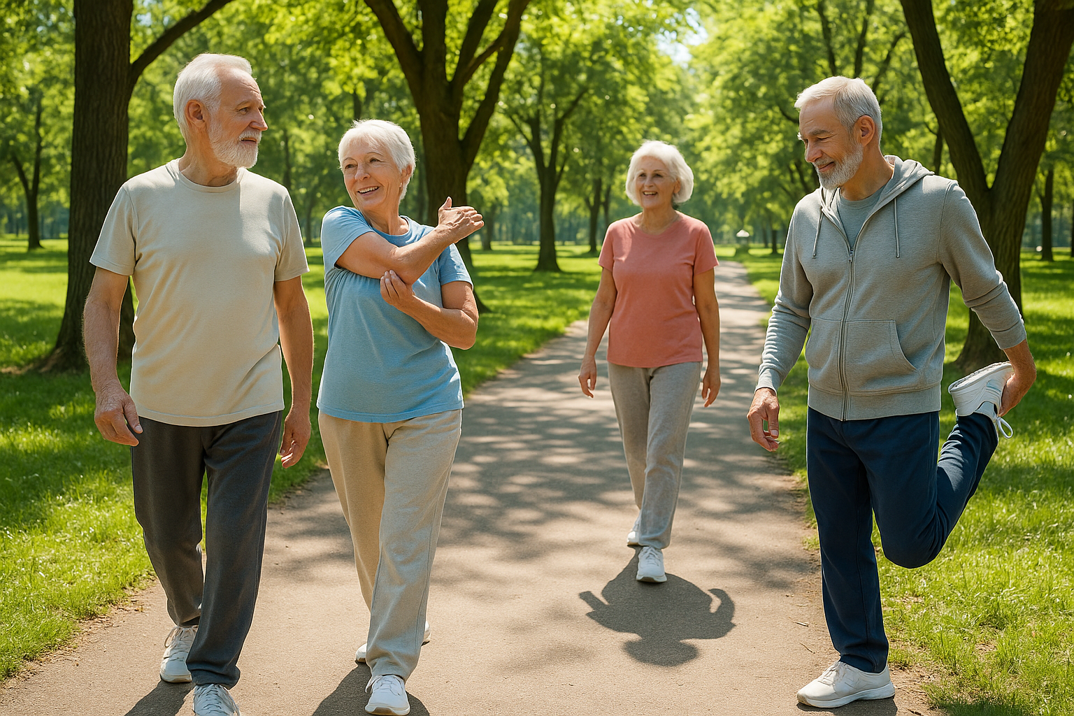 Seniors exercising